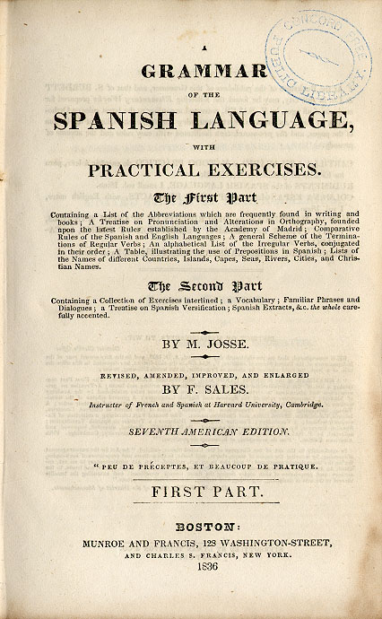 Grammar of the Spanish Language