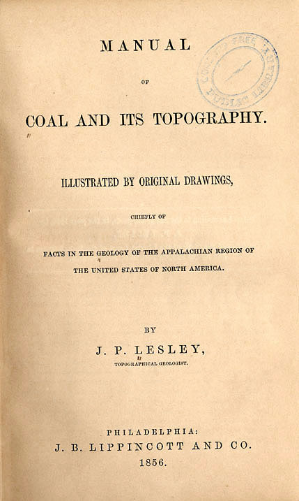 Manual of coal and its topography