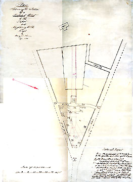 24b  Plan Showing the Relation of a Proposed Street to the Depot and Neighboring Streets ... Sept. 1850