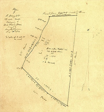 45 Plan of a House Lot in Lincoln Mass. Belonging to Miss Maria Green ... Aug. 31, 1854