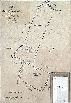 51a  Plan of Nathaniel Hawthorne's Estate in Concord Mass. ... Aug. 20, 1860
