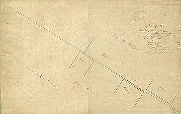 Plan of the Boundary Line Between House Lots of Moses Prichard and Joseph Holbrook on N. Main Street in Concord Mass. ... May 12, 1860