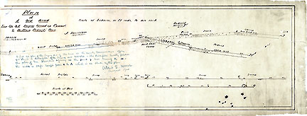 7iPlan of a New Road from the N.E. Burying Ground in Concord to William Pedrick's House ... July 1853