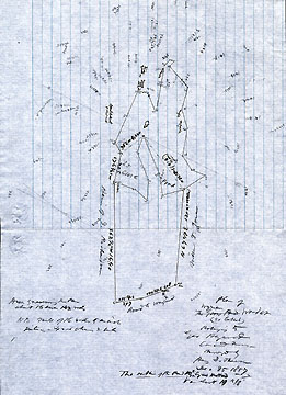 9  Plan of the [Wyman/Goose Pond] Woodlot (so called) Belonging to Geo[rge] Heywood Concord Mass. ...Dec. 25, 1857