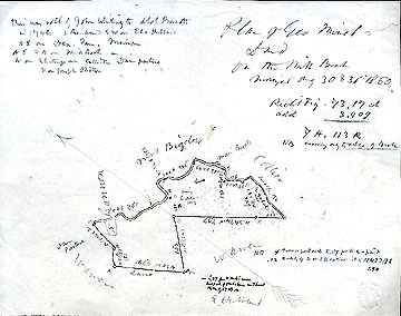 91 Plan of George Minot's Land on the Mill Brook ... Aug. 30 & 31, 1860
