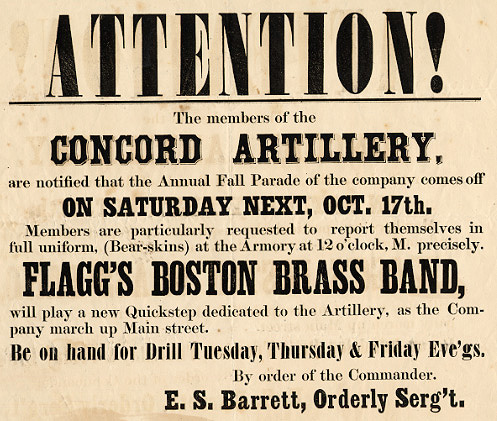 Attention! Members of the Concord Artillery ... 
