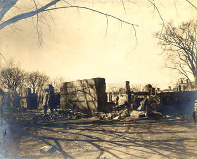 Burned ruins of 3rd  Meeting House
