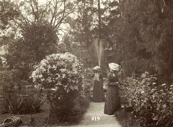 Miss Mary and Eliza Munroe in the Munroe garden.