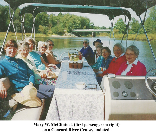 Mary McClintock, Concord boat cruise