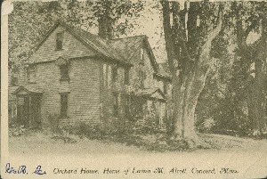 Orchard House, Home of 
	Louisa M. Alcott, Concord, Mass.; circa 1907 (postmark)