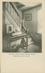 Stairway, dining room, 
	Orchard House, Concord, Massachusetts; early 20th century