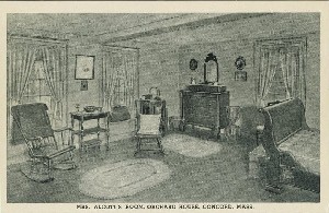 Mrs. Alcott's room, Orchard 
	House, Concord, Mass.; early to mid- 20th century