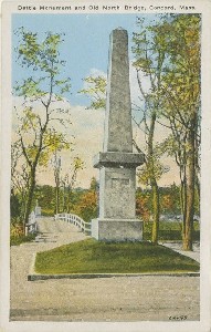 Battle Monument and Old
	 North Bridge, Concord, Mass.; early 20th century