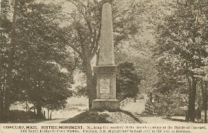 Concord, Mass. British 
	Monument; early to mid- 20th century