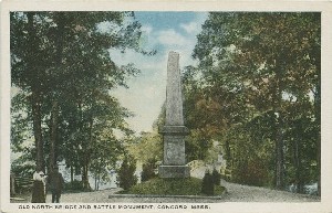 Old North Bridge and 
	Battle Monument, Concord, Mass.; early to mid- 20th century