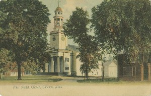 First Parish Church, 
	Concord, Mass.; 1904 (copyright date)