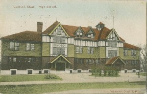 Concord, Mass. High 
	School.; circa 1907 (postmark date)