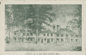 Colonial Inn in year 1850, 
	Concord, Mass.; early 20th century