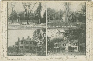 [Homes of Concord 
	authors]; circa 1906 (postmark date)