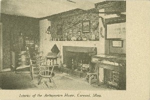 Interior of the 
	Antiquarian House, Concord, Mass.; 