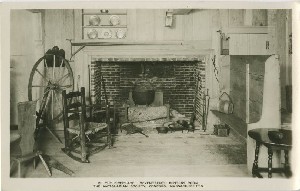 The Fireplace. 
	Seventeenth Century Room, The Antiquarian Society, Concord, Massachusetts; early to mid- 20th century