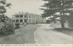 The approach to Home
	 for Aged Methodist Women, Concord, Mass.; early 20th century