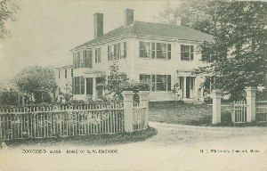 Concord, Mass. Home of 
	R.W. Emerson; circa 1908 (postmark date)