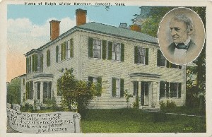 Home of Ralph Waldo 
	Emerson, Concord, Mass.; 