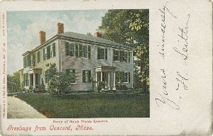 Greetings From Concord, 
	Mass. Home of Ralph Waldo Emerson.; early 20th century