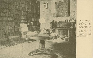 [Emerson's study at 
	Emerson House]; early 20th century