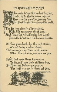 Concord Hymn; early 20th 
	century