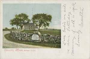 Concord, Mass. Meriams 
	Corner.; circa 1908 (postmark date)
