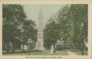 Soldiers Monument, 
	Concord, Mass.; early 20th century