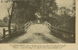 Old North Bridge; circa 
	1922 (postmark date)