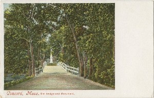 Concord, Mass. Old 
	Bridge and Monument.; early to mid-20th century