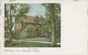 The Old Manse. 
	Greetings from Concord, Mass.; early 20th century