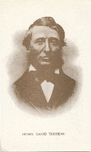Henry David Thoreau; 
	late 20th century