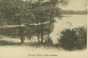 Thoreau Cove, Lake 
	Walden; early 20th century