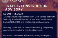 Paving on Main Street Starts on August 12, 2024 thumbnail Photo