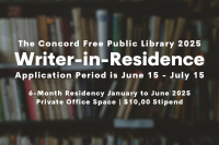 2025 Writer-in-Residence Applications Open June 15 thumbnail Photo