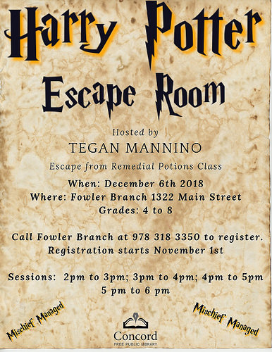 Harry potter escape deals room