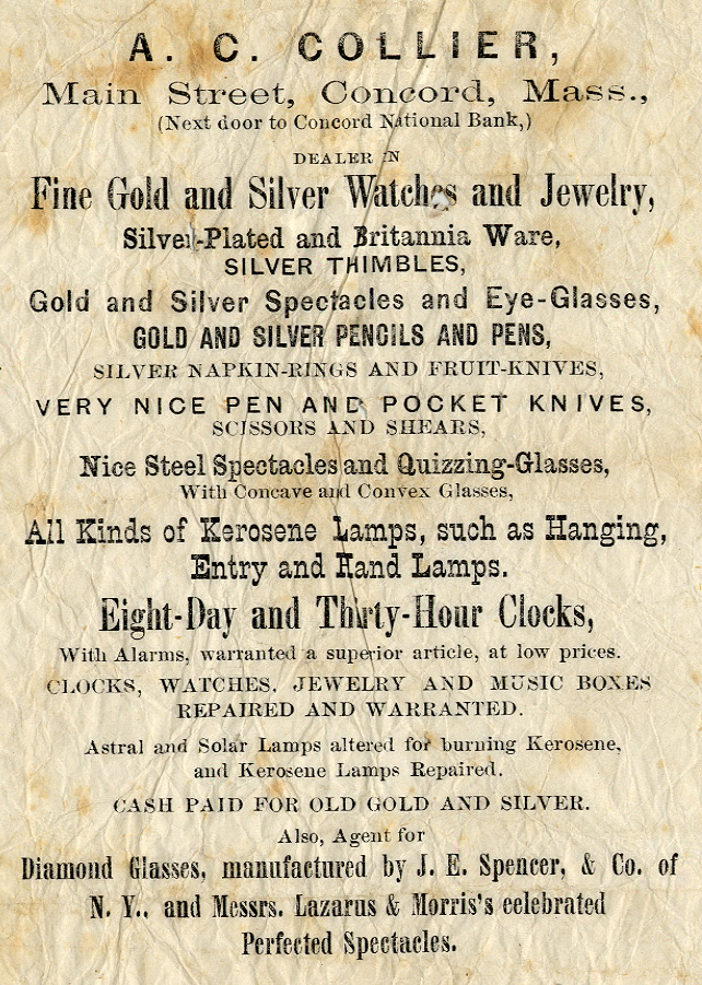 A.C. Collier advertiement