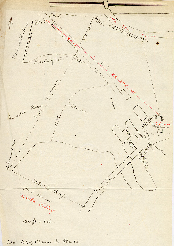 Charles H. Walcott's sketch of the Damon propert