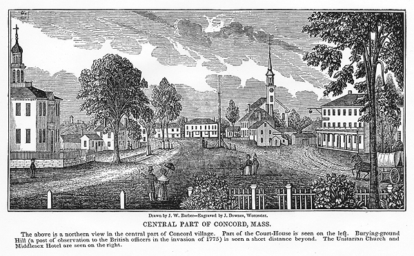 Barber's Engraving of Concord Center