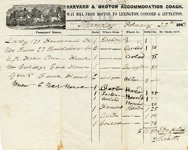 A Stagecoach Waybill