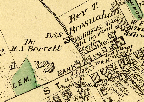 The Middlesex Hotel Complex in the Beers Atlas, 1875