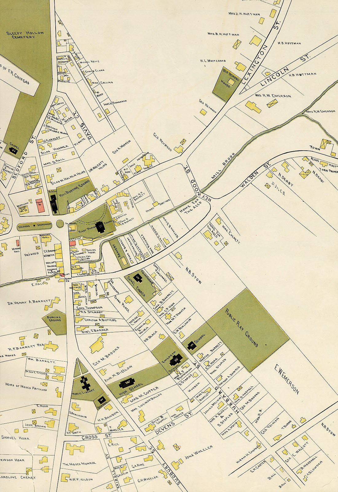 Walker Atlas of Concord 1889