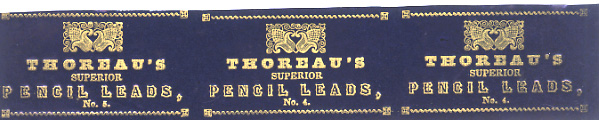 John Thoreau pencil  label
