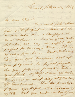 ALS, Ralph Waldo Emerson to Charles King Newcomb. Em_Con_27