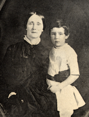 Photograph of Elizabeth Hoar and child.